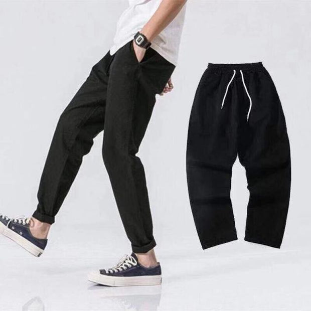 Man Pants New Fashion Streetwear Stitching Color Joggers Hip Hop Long Pants Men Elastic Waist Cargo Pants