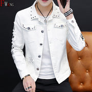 Spring And Autumn Jeans Coat Men's Korean-style Fashion Students Handsome Versatile Jacket MEN'S Wear Summer New Style Cowb