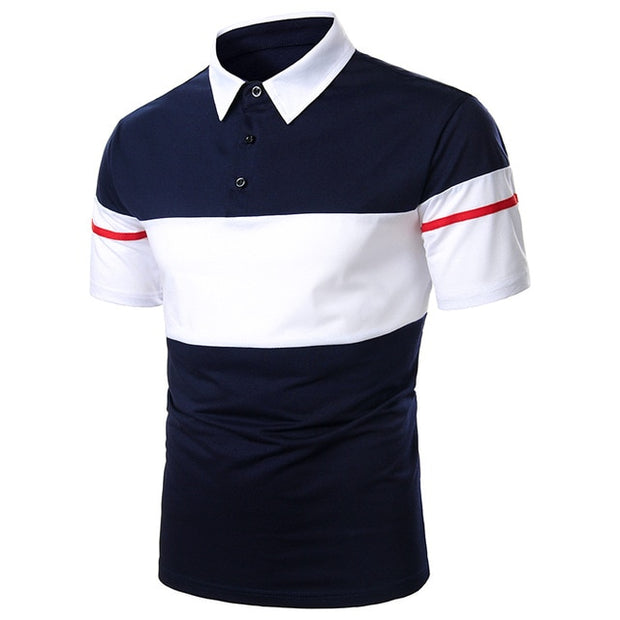 Men Polo Men Shirt Short Sleeve Polo Shirt Contrast Color Polo New Clothing Summer Streetwear Casual Fashion Men Tops