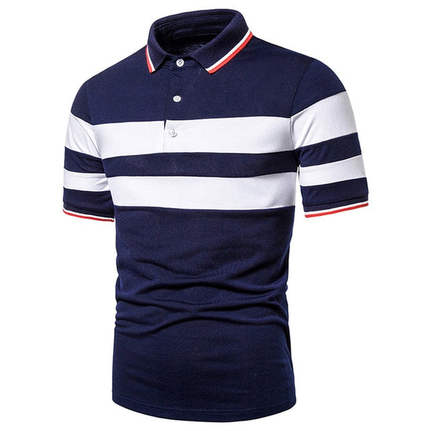 Men Polo Men Shirt Short Sleeve Polo Shirt Contrast Color Polo New Clothing Summer Streetwear Casual Fashion Men Tops