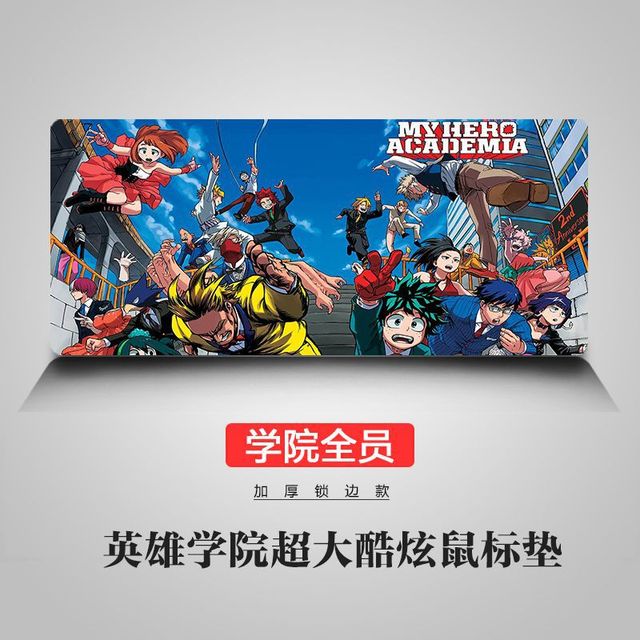 My Hero Academia waterproof Compute Mouse Pad Gaming Mousepad Anti-slip Natural Rubber with Locking Edge Mouse Mat