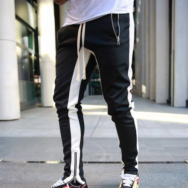 Mens Joggers Casual Pants Fitness Men Sportswear Tracksuit Bottoms Skinny Sweatpants Trousers Navy blue Gyms Jogger Track Pants