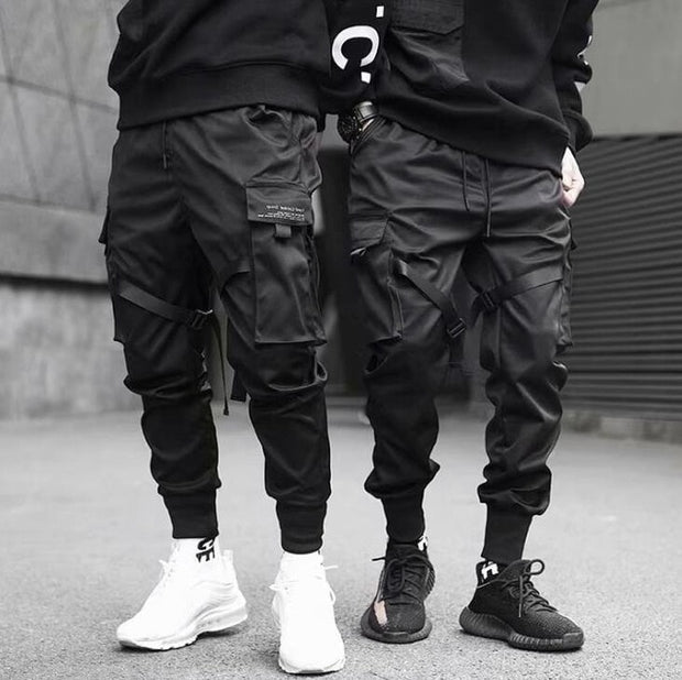 Streetwear Men's Multi Pockets Cargo Harem Pants Hip Hop Casual Male Track Pants Joggers Trousers Fashion Harajuku Men Pants