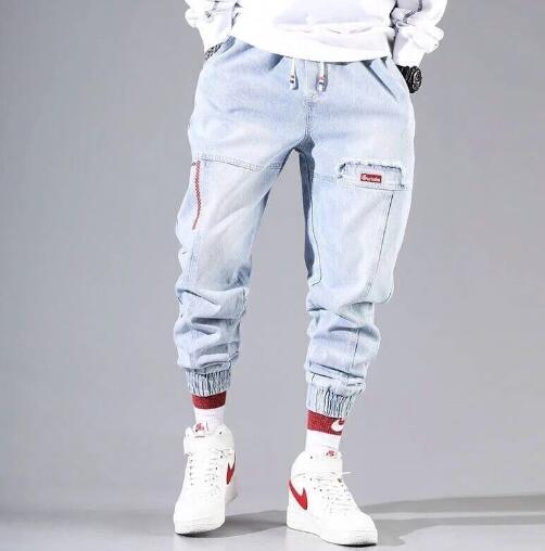 Streetwear Men's Multi Pockets Cargo Harem Pants Hip Hop Casual Male Track Pants Joggers Trousers Fashion Harajuku Men Pants