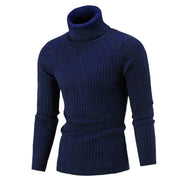 Casual Men Winter Solid Color Turtle Neck Long Sleeve Twist Knitted Slim Sweater Men's Knitted Sweaters Pullover Men Knitwear