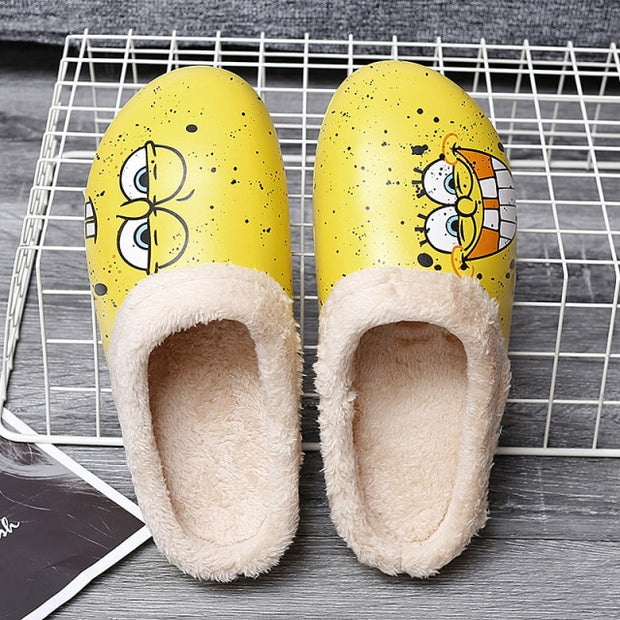 Cotton Slippers 2021 New Men's And Women's Sesame Street Slippers Men's Bone White Shoe Rack Soft Bottom Indoor Warm Slippers