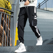 Ribbons Harem Joggers Men Cargo Pants Streetwear 2021 Hip Hop Casual Pockets Track Pants Male Harajuku Fashion Trousers