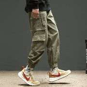 Ribbons Harem Joggers Men Cargo Pants Streetwear 2021 Hip Hop Casual Pockets Track Pants Male Harajuku Fashion Trousers