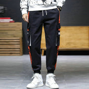 Ribbons Harem Joggers Men Cargo Pants Streetwear 2021 Hip Hop Casual Pockets Track Pants Male Harajuku Fashion Trousers