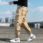 Ribbons Harem Joggers Men Cargo Pants Streetwear 2021 Hip Hop Casual Pockets Track Pants Male Harajuku Fashion Trousers