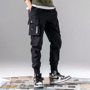 Ribbons Harem Joggers Men Cargo Pants Streetwear 2021 Hip Hop Casual Pockets Track Pants Male Harajuku Fashion Trousers