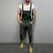 Mens Jeans Overalls Denim Dungaree Bib Overalls Male Jumpsuits Cargo Work Pants Trousers Plus Size Mens Casual Moto Biker Pants