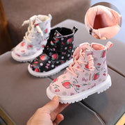 New Children Shoes Boots For Girls Martin Boots Fashion Leather Waterproof Winter Toddler Kids Snow Shoes Casual Soft Antislip