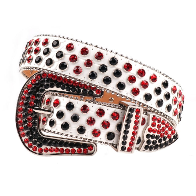 Western Cowgirl Cowboy Bling Bling Rhinestones Belt Quality Studded Belt For Women Men Fashion Cinto De Strass Ceinture Femme