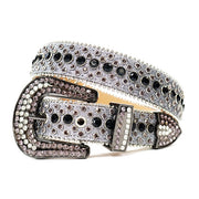 Western Cowgirl Cowboy Bling Bling Rhinestones Belt Quality Studded Belt For Women Men Fashion Cinto De Strass Ceinture Femme