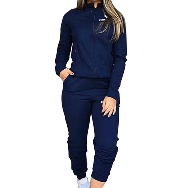 2 Piece Set Spring Autumn Women Tracksuit Zipper Sweatshirt+Pants Sportwear Casual Women's Sports Suit Hoodies Set Female 2021