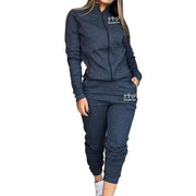 2 Piece Set Spring Autumn Women Tracksuit Zipper Sweatshirt+Pants Sportwear Casual Women's Sports Suit Hoodies Set Female 2021