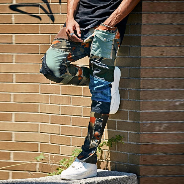 Brand Spring and Autumn Men’s Jeans High Quality Comfortable Streetwear 2021 Trend Camouflage Washed Overalls Men  Jogging Pants