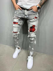 jeans Men's Ripped Skinny Jean pants Male Hip-hop Denim Trousers Street Leisure Harlan Motorcycle Hole jeans men 2021