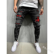 jeans Men's Ripped Skinny Jean pants Male Hip-hop Denim Trousers Street Leisure Harlan Motorcycle Hole jeans men 2021