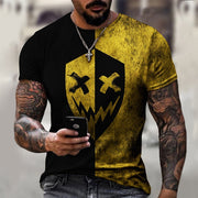 XOXO pattern 3d printed t-shirt fashion men's street casual sports shirt male O-neck oversized t-shirt