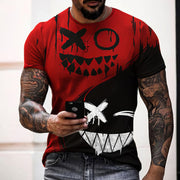 XOXO pattern 3d printed t-shirt fashion men's street casual sports shirt male O-neck oversized t-shirt