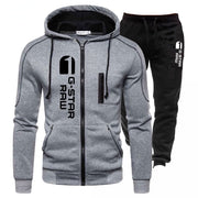 Hot Sale Men's Brand Tracksuit Casual Jogging Suit/set Outdoor Suit Zipper Jacket + Black Sweatpant 2pcs