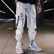 Man Pants New Fashion Streetwear Stitching Color Joggers Hip Hop Long Pants Men Elastic Waist Cargo Pants