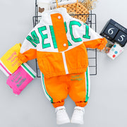 2022 Hot Kid Tracksuit Boy Girl Clothing Set New Casual Long Sleeve Letter Zipper Oufit Infant Clothes Baby Pants 1 2 3 4 Years