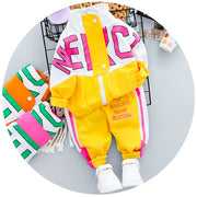 2022 Hot Kid Tracksuit Boy Girl Clothing Set New Casual Long Sleeve Letter Zipper Oufit Infant Clothes Baby Pants 1 2 3 4 Years