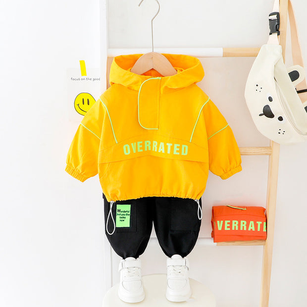 2022 Hot Kid Tracksuit Boy Girl Clothing Set New Casual Long Sleeve Letter Zipper Oufit Infant Clothes Baby Pants 1 2 3 4 Years